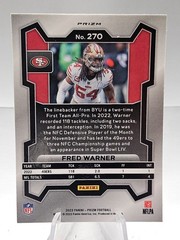 2023 Panini Prizm #270 Fred Warner Red White and Blue
