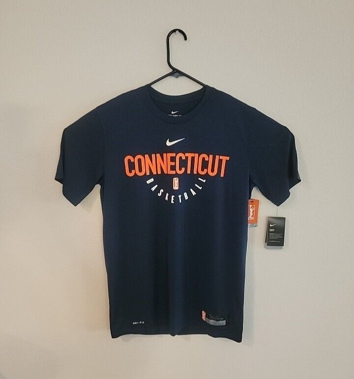 NIKE Connecticut Sun WNBA Short Sleeve Performance Shirt Blue Mens LT Large Tall