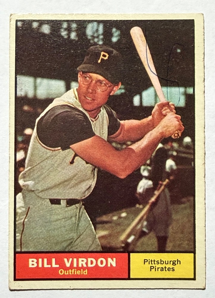 1961 Topps #70 BILL VIRDON ⚾ Pittsburgh Pirates ⚾ FREE SHIPPING ⚾️