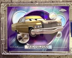 2026 Topps Chrome Disney Pixar Tex Dinoco Purple Refractor 34/75 #19