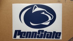 Penn State Nittany Lions 8&Prime;, 10&Prime;, 12&Prime; White / Navy Blue Vinyl Decal Car Window