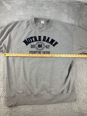 Adidas Notre Dame Fighting Irish Established 1842 Heather Grey Crewneck Sweatshi