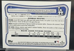 2026 Bowman Baseball – Yoshinobu Yamamoto #2 Los Angeles Dodgers
