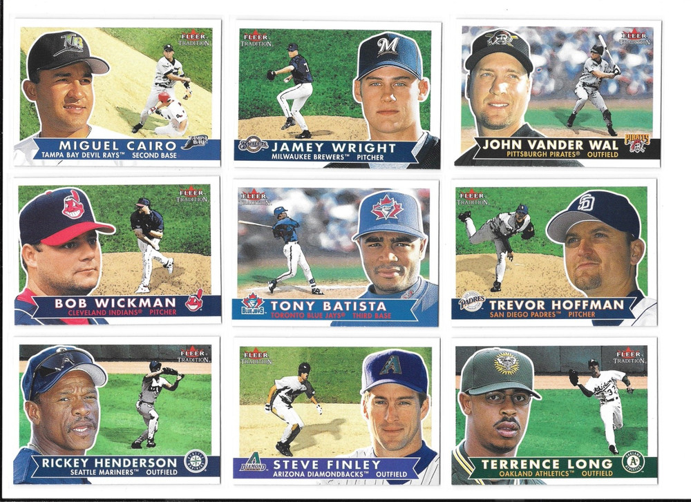 2001 Fleer Tradition Baseball Trading Cards / Choose #s 201 – 450 / mb33