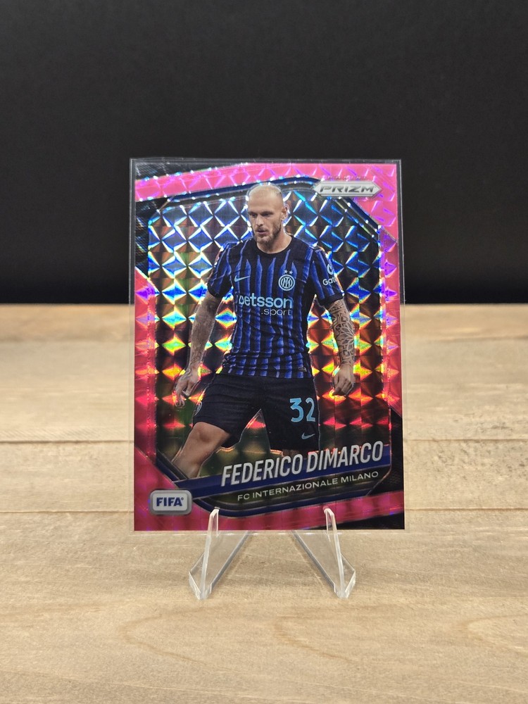 2025-26 Panini Prizm FIFA #77 Federico Dimarco Pink Mosaic Prizms