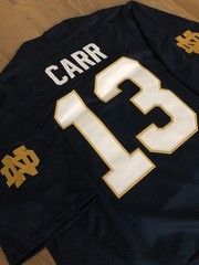 CJ Carr Notre Dame Fighting Irish NCAA 2026 Football Jersey navy blue men&rsquo;s size
