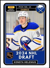 2024-25 Konsta Helenius NHL Draft Day Future Stars Rookie Card #14 Buffalo