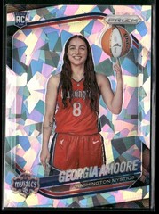 2025 Panini Prizm WNBA Georgia Amoore #140 Cracked Ice Prizm RC Mystics BB1973