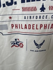 2026 MLB All-Star Game US Air Force WHITE T-SHIRT Philadelphia Adult XL NEW