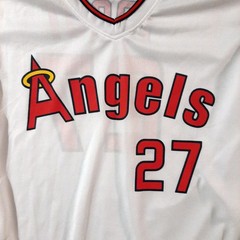 LA Angels #27 Mike Trout Adult XL Jersey #27 MVP White 0059 Kloanz Stadium gear