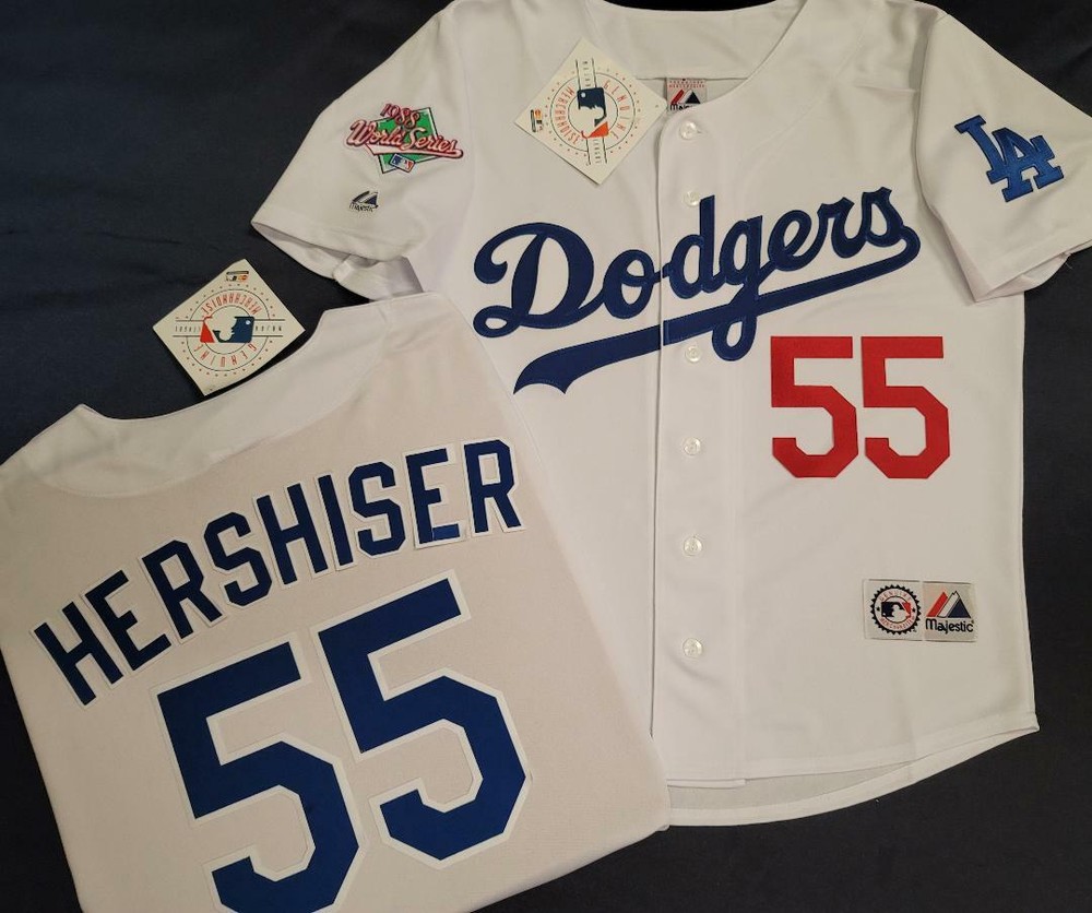 1624 Los Angeles Dodgers OREL HERSHISER 1988 World Series Baseball Jersey New