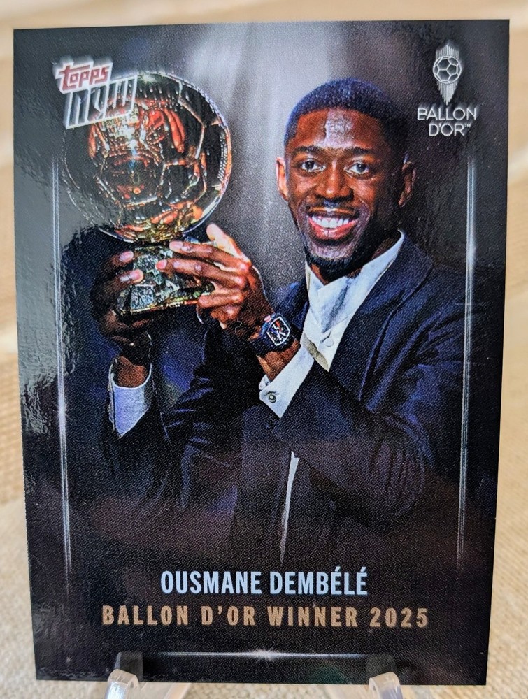2025 Topps NOW Ousmane Dembele Ballon d&rsquo;Or Card 001 1