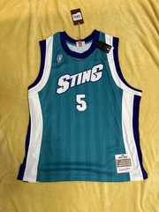 Charlotte Sting Dawn Staley #5 Mitchell & Ness Unisex Teal 2001 WNBA Jersey