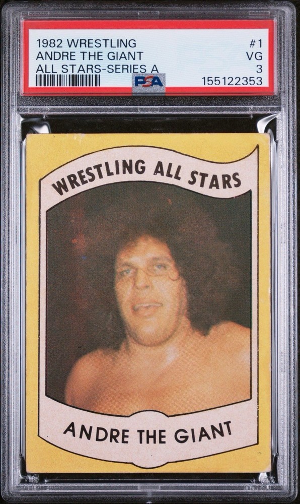 ANDRE THE GIANT 1982 WRESTLING ALL STARS ROOKIE CARD RC #1 PSA 3 HOF WWE WWF WCW