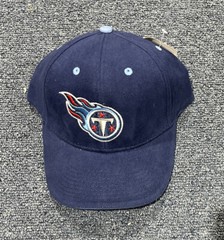 New Navy NFL Branded Tennessee Titans Adjust Strapback Hat W/Baby Blue Accents