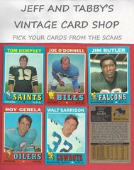 1971 TOPPS FOOTBALL #133 TO #263 / SEE DROP DOWN MENU FOR CARD YOU WILL RECEIVE.