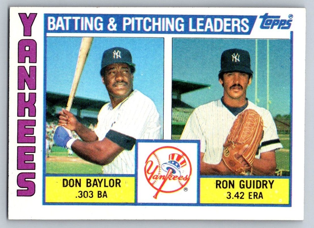 1984 Topps – Team Checklist Ron Guidry, Don Baylor #486
