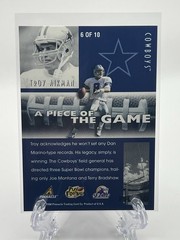 1998 Pinnacle Plus Troy Aikman PROMO A Piece of the Game #6 of 10