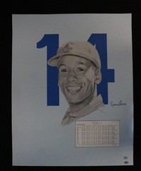 Ernie Banks Cubs Signed 19×24 Poster Autograph Auto PSA/DNA AN13132