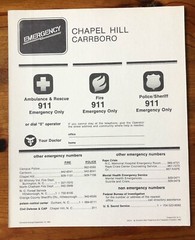 Michael Jordan 1982 Chapel Hill NC Telephone Book Cover