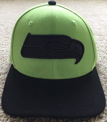 Seattle Seahawks Blackout Logo New Era 9Fifty Adjustable Cap Hat