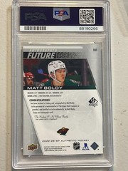 Matt Boldy PSA 8 2022-23 Upper Deck SP Authentic /999 Future Watch RC Auto #101