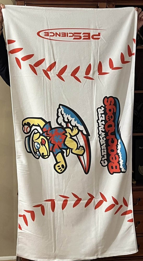 Clearwater Threshers BeachDogs Phillies Minor League Baseball 60×30 Beach Towel