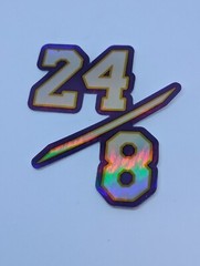 24 / 8 KOBE BRYANT LOS ANGELES LAKERS NBA CHAMPION BLACK MAMBA DIE CUT STICKER