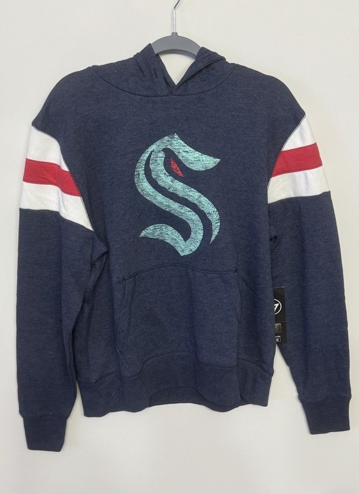 Seattle Kraken hoodie hood pullover &rsquo;47 Brand Blue Men&rsquo;s Medium