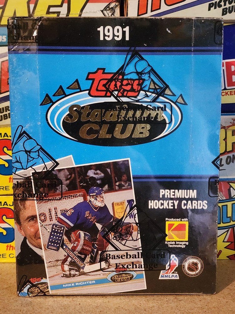 1991-92 Topps Stadium Club Hockey Unopened Box 36 Sealed Packs Gretzky BBCE