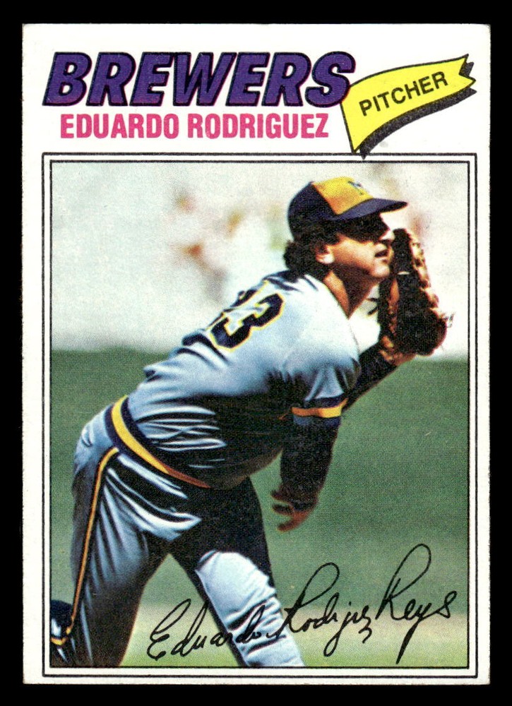 1977 Topps Eduardo Rodriguez #361 Milwaukee Brewers Low Grade Card