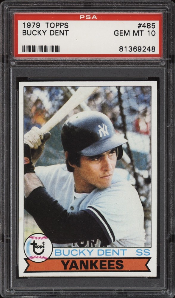 1979 Topps #485 Bucky Dent – Yankees – PSA 10 – 81369248 – Baseball Card