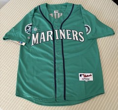 Ichiro Seattle Mariners 2012 Teal Jersey With 35th Anniversary Patch! Men’s