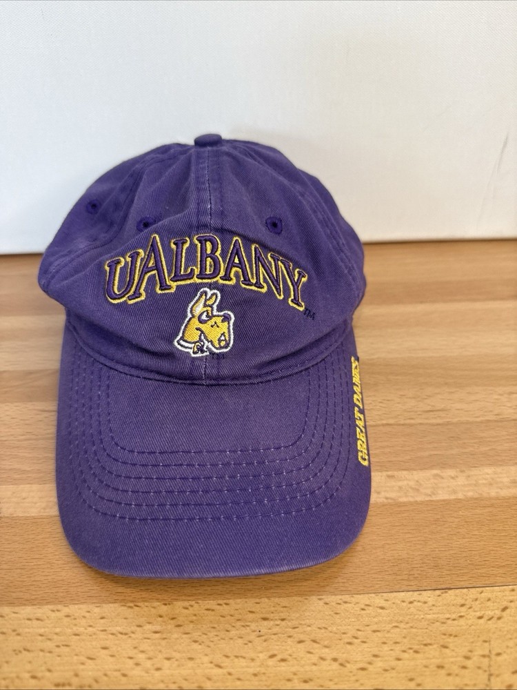 UAlbany Great Danes Hat Purple Adjustable Snapback Cap ML Caps University Albany