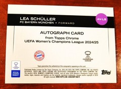 2024-25 Topps Chrome UEFA Women&rsquo;s LEA SCHULLER *SP/75 Purple REF Autograph Card