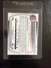 2025 Bowman Draft Marcus Phillips BST Red Sox CPA-MP Aqua Lava /199 1st B Auto
