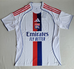 Mens Sz Large White/Blue/Red Adidas Olympique Lyonnais Home Soccer Jersey JD1396