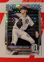 Ben Jacobs 2025 Bowman Draft Chrome 1st X-Fractor #BDC-141 Detroit Tigers