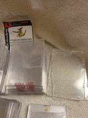 Trading Card Holders lot of 75 – 11 – 4 screw, 11 – 1 screw, 50 – Snap tite Used