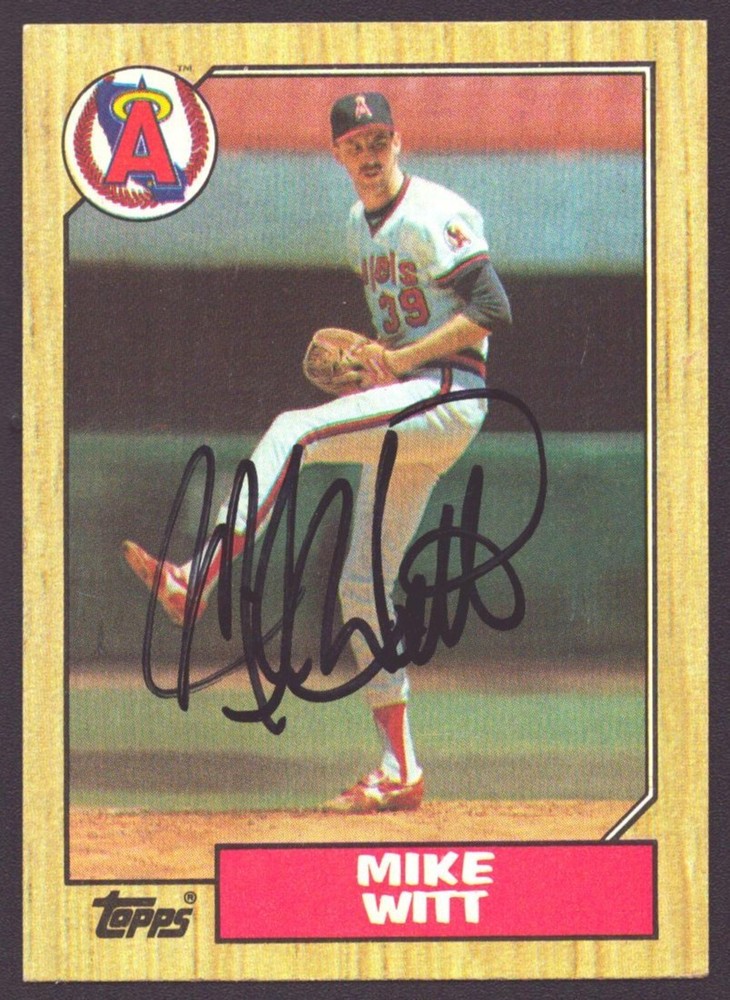 MIKE WITT 1987 Topps #760 AUTOGRAPH Signed ANGELS AUTO Yankees