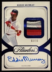 2024 Panini Flawless Prime Patch Auto Vertical Eddie Murray #PPV-EM Sapph 3/15