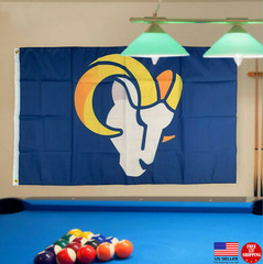 Rams Flag 3X5 Los Angeles Banner American New Blue Yellow 3 x 5 Man Cave Flags