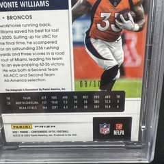 2021 Contenders Optic Javonte Williams #115 Autograph-Gold 8/10 POP 1-PSA10!!!!!