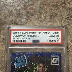 2017 Panini Donruss Optic – Rated Rookie Donovan Mitchell – Blue Velocity Prizm