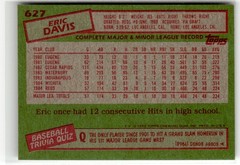 1985 Topps Eric Davis RC #627