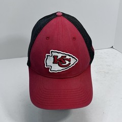 Kansas City Chiefs New Era 39Thirty Size L/XL Stretch Fit Hat Cap Red Gray Mesh
