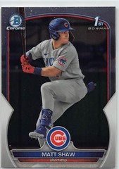 2023 Bowman Draft #BDC-33b Matt Shaw Chrome