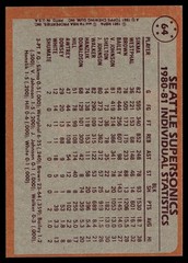 Jack Sikma / Vinnie Johnson 1981-82 Topps #64 NMT