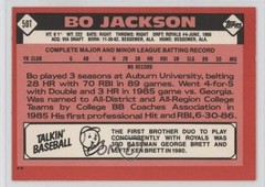 1986 Topps Traded Bo Jackson #50T 0e4w
