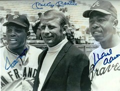 MANTLE – AARON – MAYS – 8 1/2 X 11 GLOSSY SIGNED PHOTO REPRINT